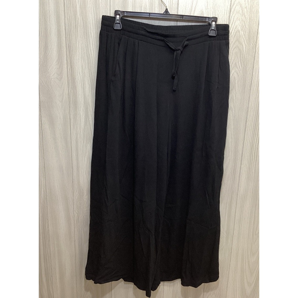 TORRID Women's (Size 00) Pull On Elastic Tie Waist Wide Leg Pants Rayon Poly 28H